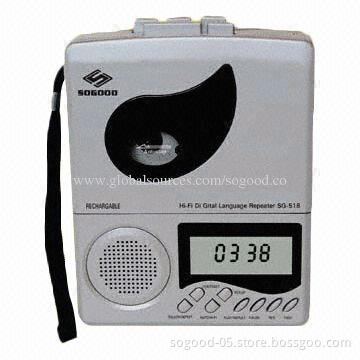 Multi-functional Language Learning Tape Recorder with 450-second Extra Long Repetition